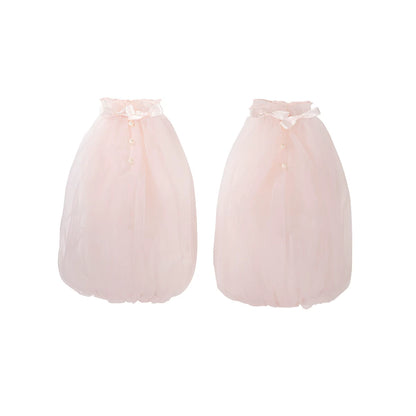 Pink Ballet Lace-Up Lolita Jumper Skirt Dress YOU0305