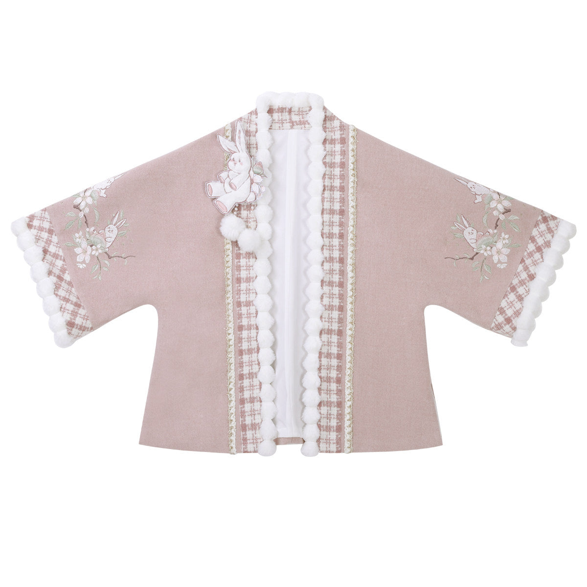 Rabbit Embroidered Chinese Style Jacket Skirt Set YOU0242
