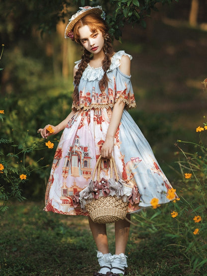 European Building print Lolita Dress URT0014