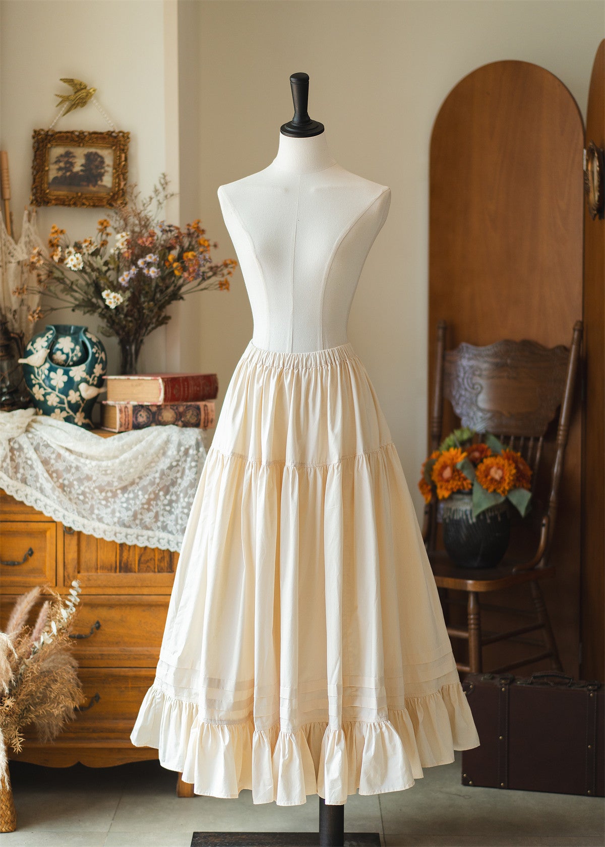 Classic Cotton Ruffle Hem Petticoat FOR0067