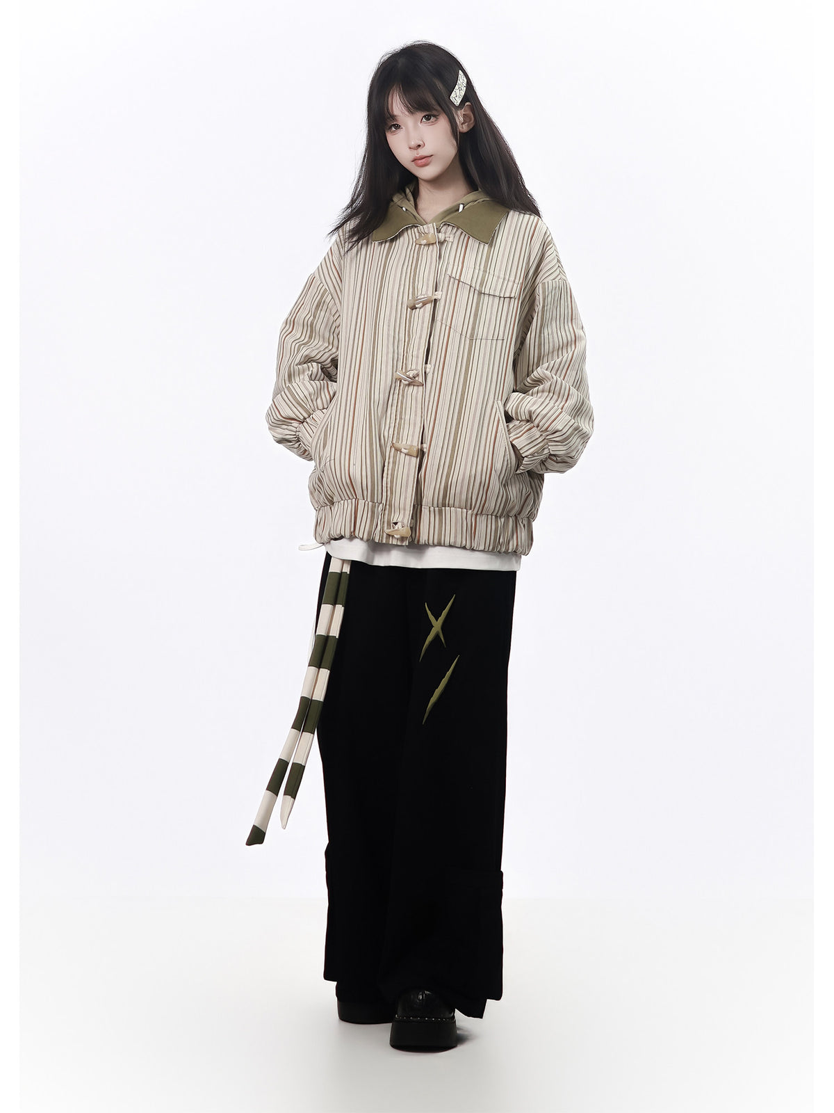 Reversible Fair Isle Collar Jacket PIN0033