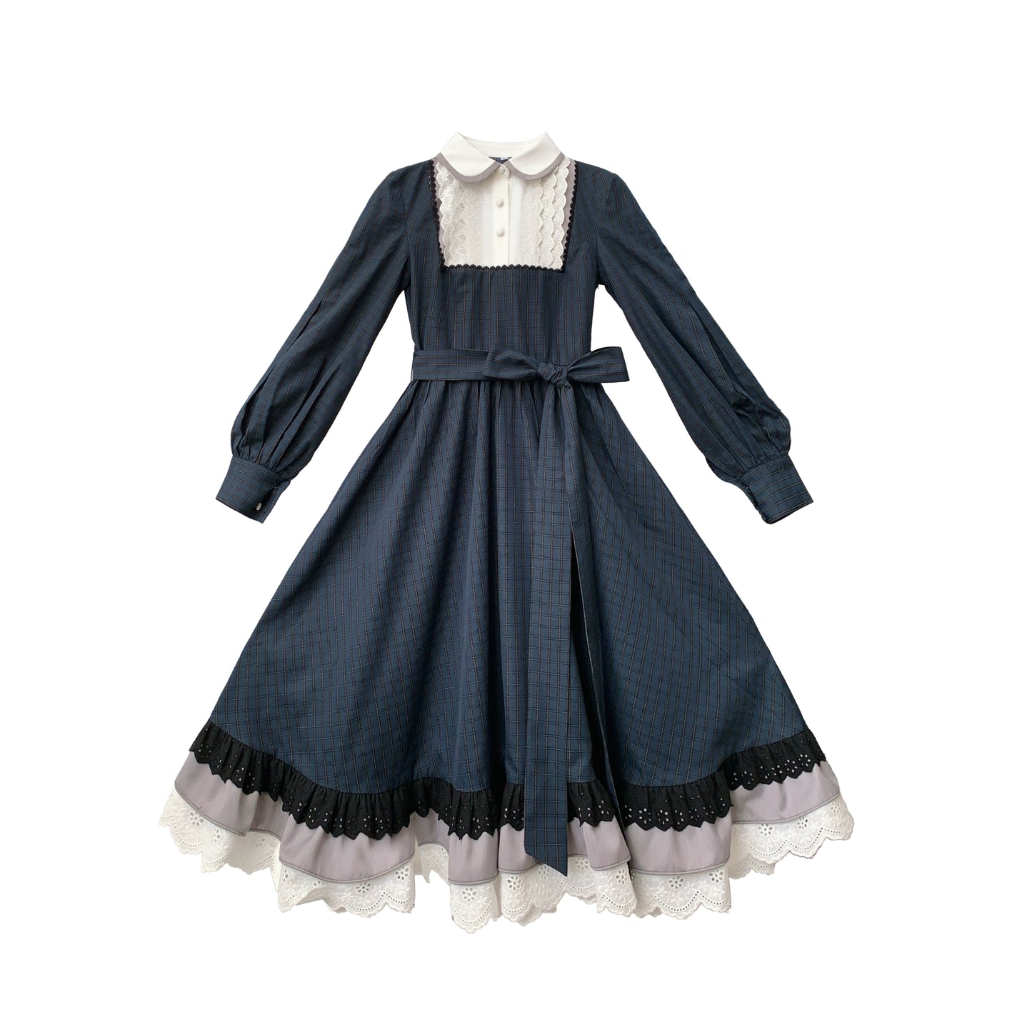 French Retro Navy Girly Dress HUT0126