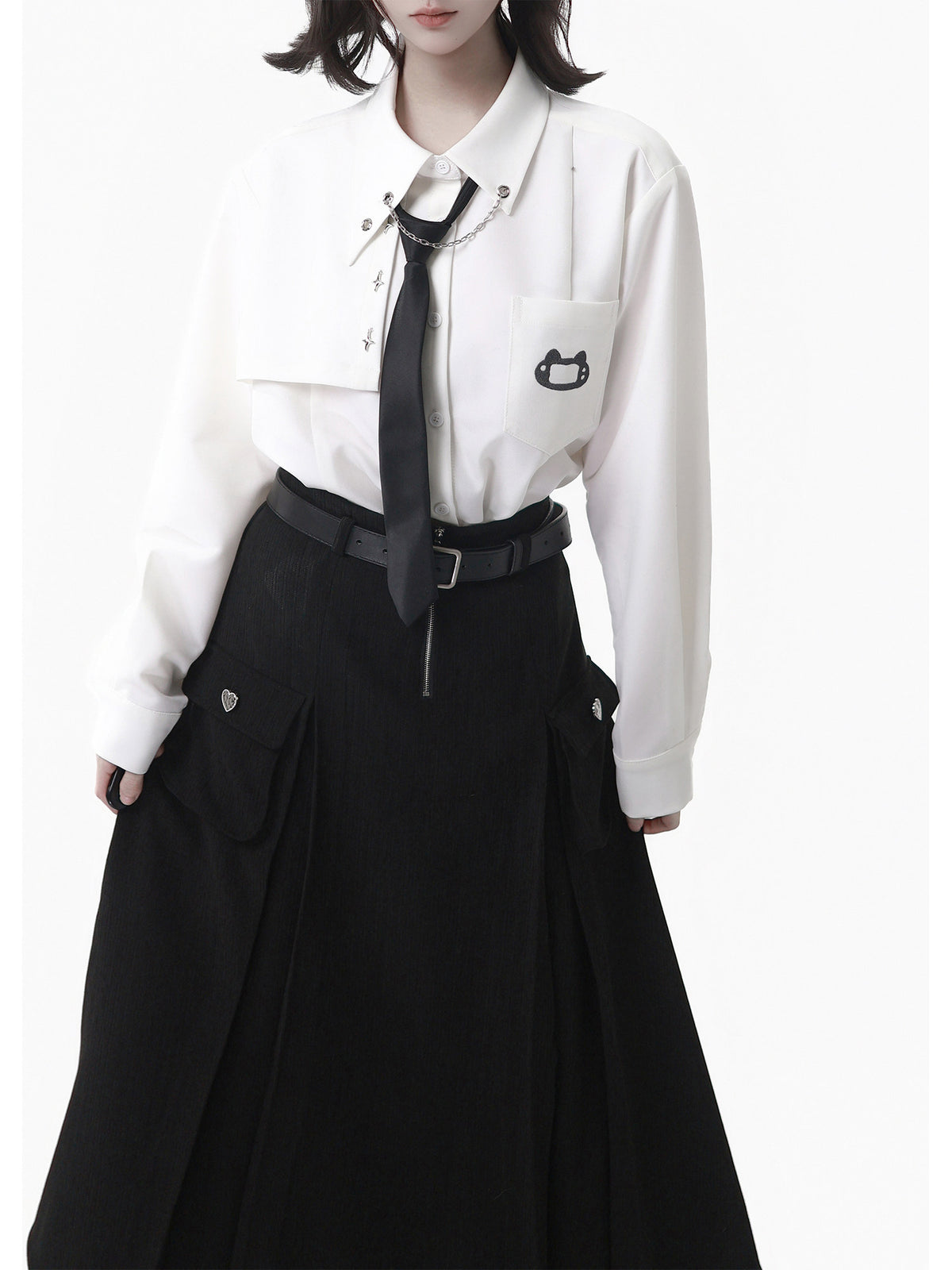 Graphic Knit Sweater And Separates 5-Piece Set PIN0037