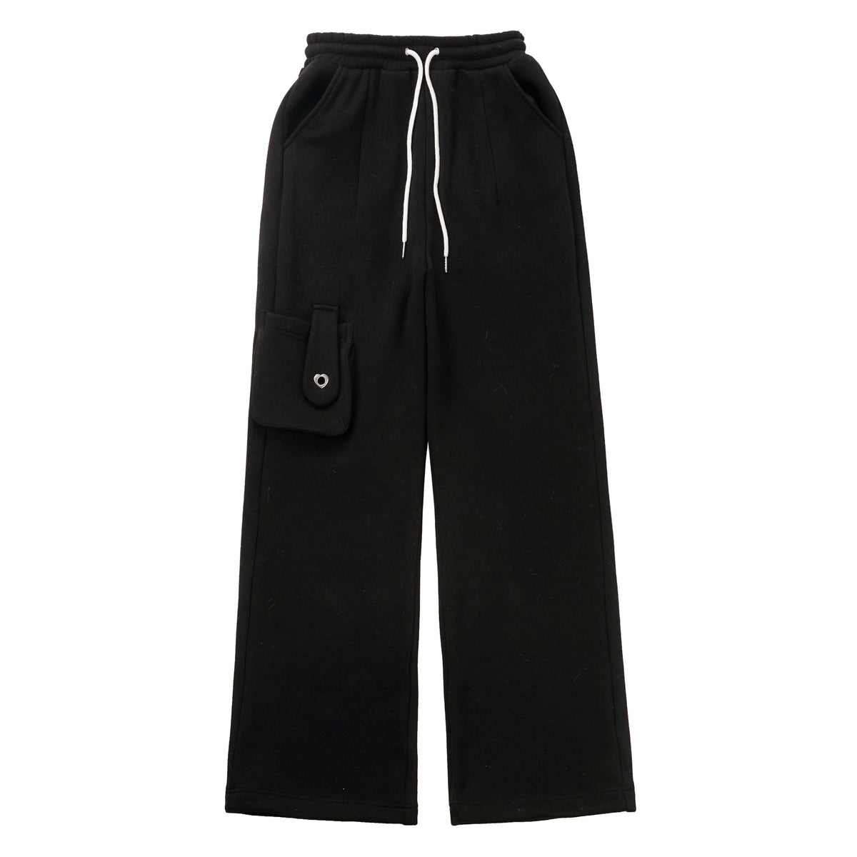 Fur Hood Lace-Up Cargo Pants Set PIN0034