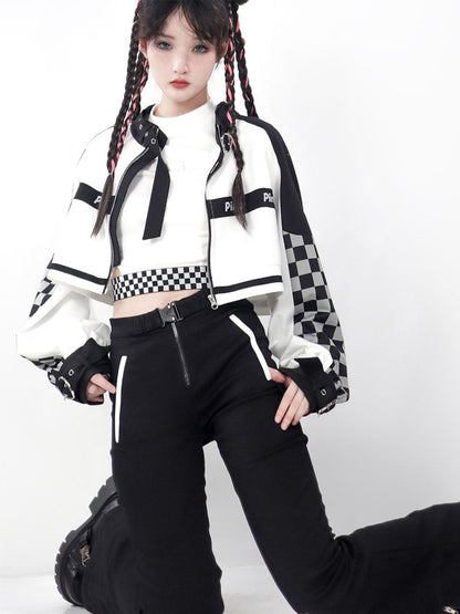 Checkerboard Style Subculture Two-piece set PIN0002