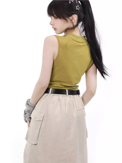 American Design Casual Tops and Skirt PIN0013