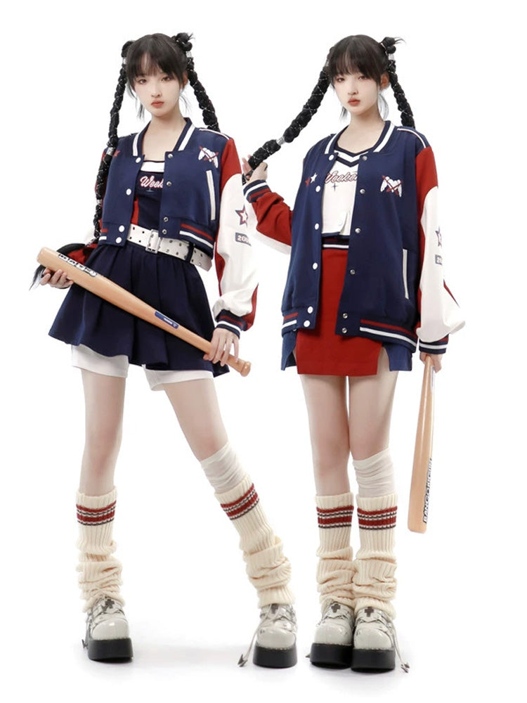 American Stadium Style jacket and Skirt PIN0017