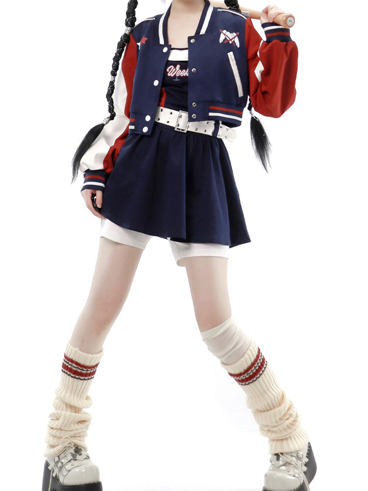 American Stadium Style jacket and Skirt PIN0017