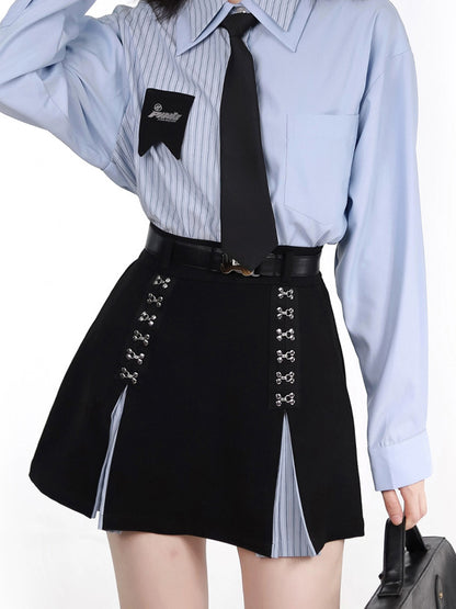 School Uniform Style Design Stitch Shirt & skirt PIN0021