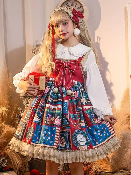 Christmas Print Lolita Dress SAK0039