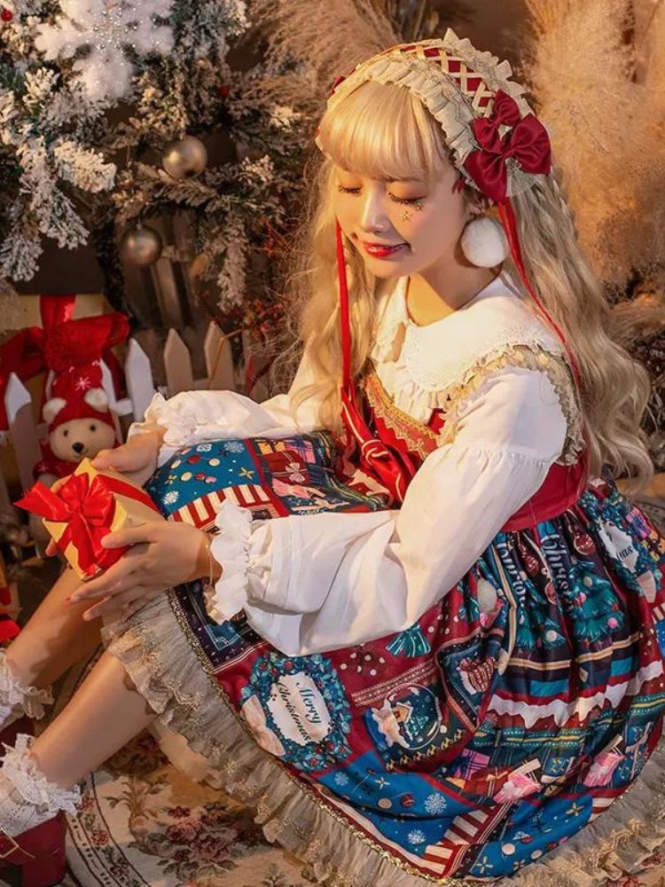 Christmas Print Lolita Dress SAK0039