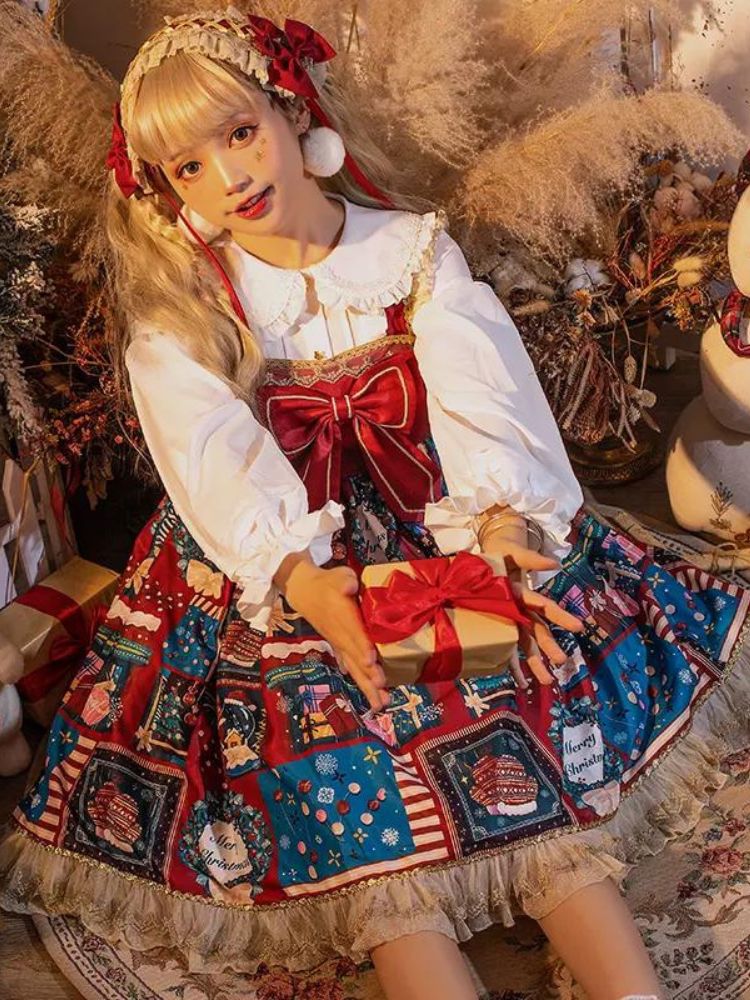 Christmas Print Lolita Dress SAK0039