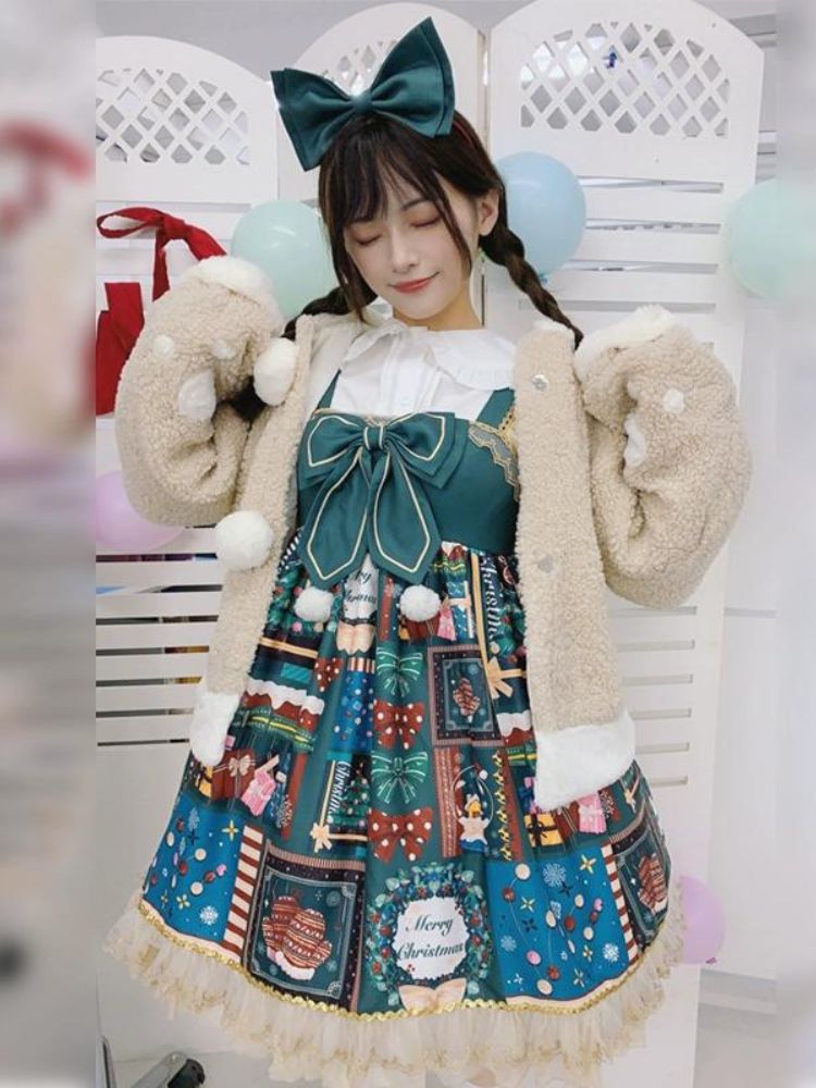 Christmas Print Lolita Dress SAK0039