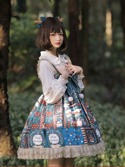 Christmas Print Lolita Dress SAK0039