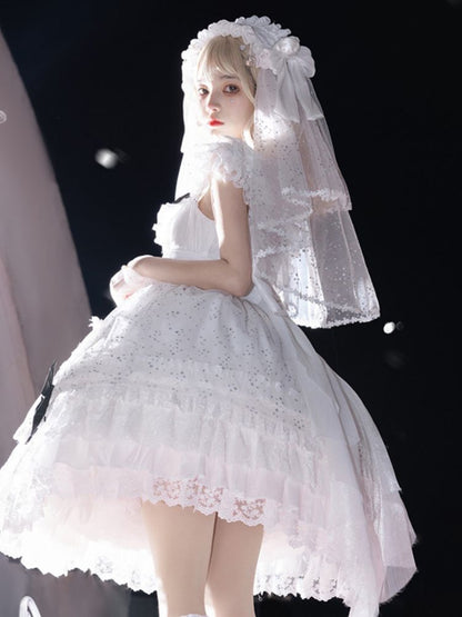 Bride Style White Fluffy Dress SAK0041