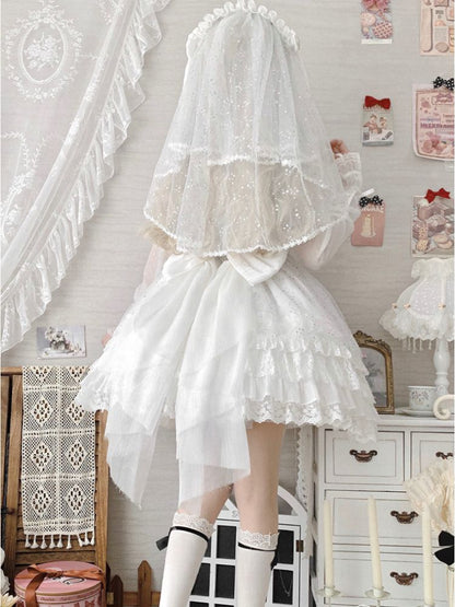 Bride Style White Fluffy Dress SAK0041