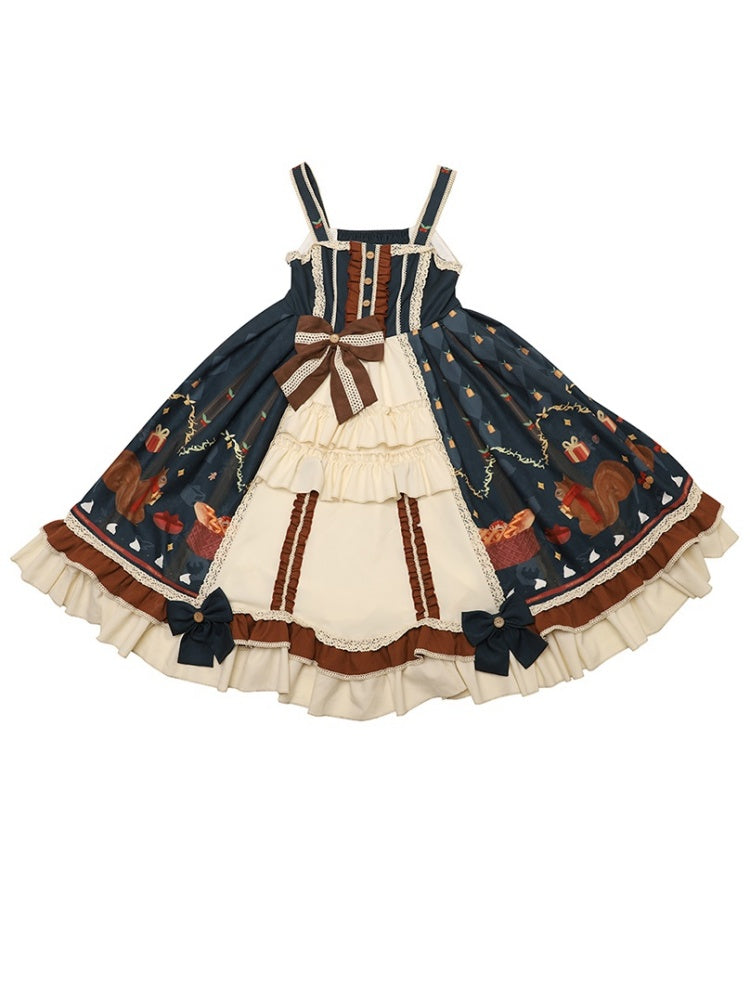 Retro Christmas Lolita Suspender Skirt CHE0006