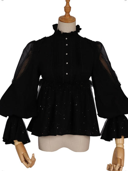 Retro Black Gothic Lolita Dress CHE0008