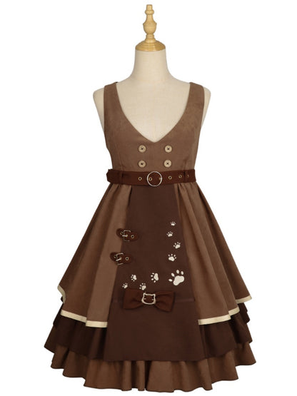 Detective Style Brown Lolita Dress CHE0015