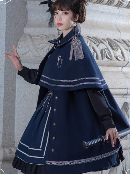 Navy Lolita Cape Mini Dress SPR0013