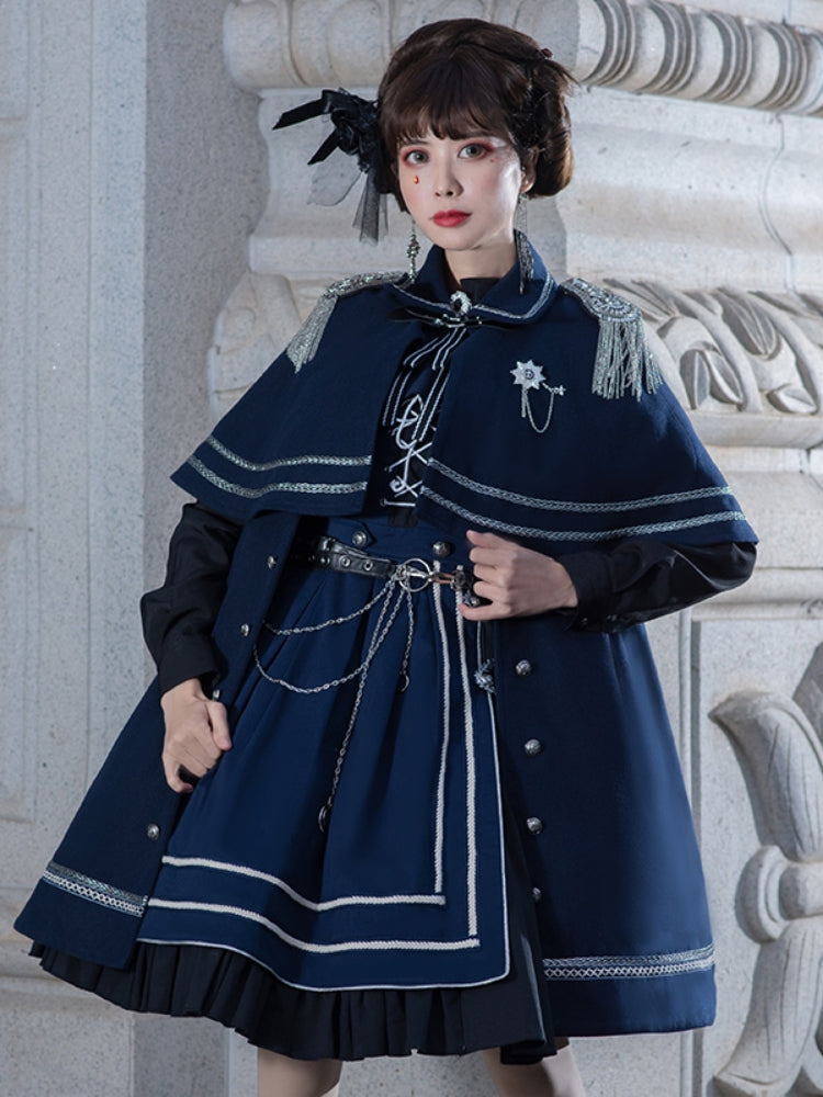 Navy Lolita Cape Mini Dress SPR0013