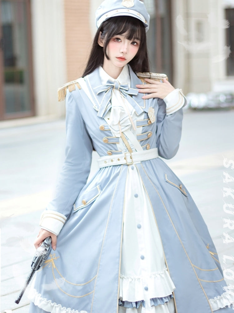 Fantasy Blue Army Frill Dress SPR0016