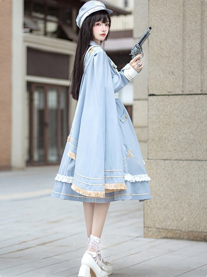 Fantasy Blue Army Frill Dress SPR0016