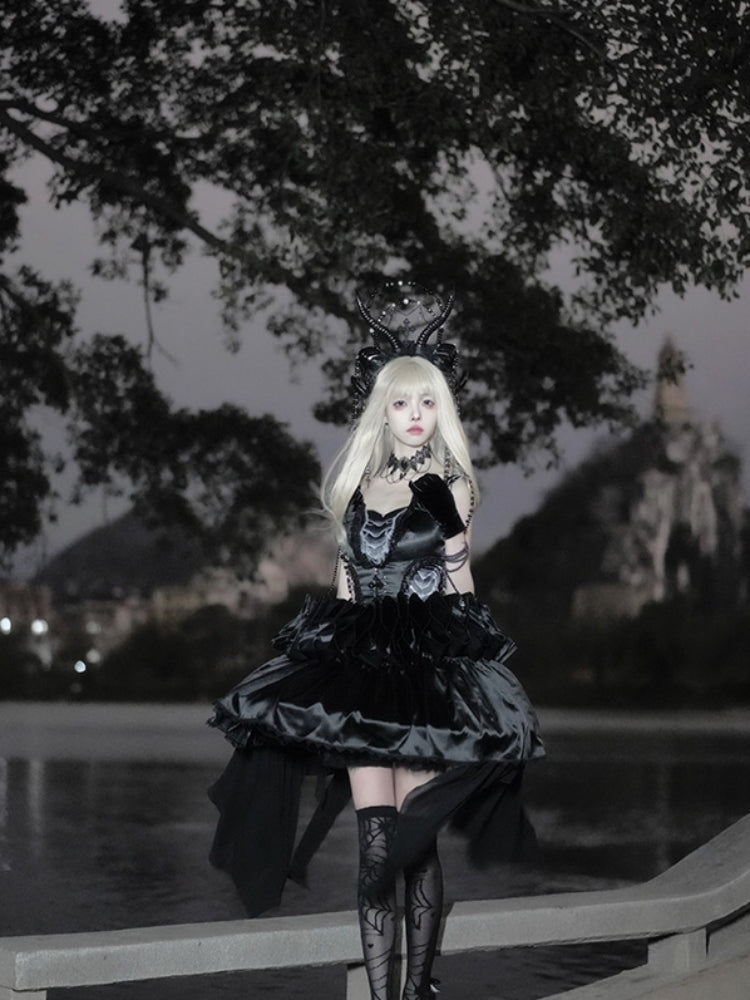 Dark Elegant Black Lolita Dress SPR0024