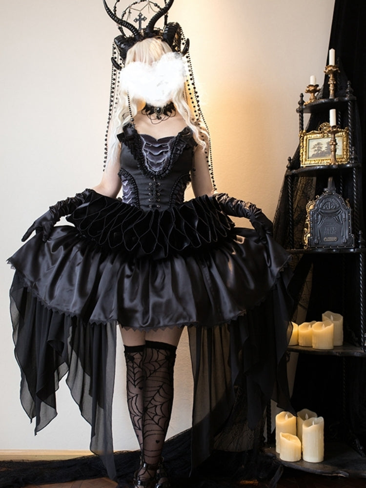 Dark Elegant Black Lolita Dress SPR0024