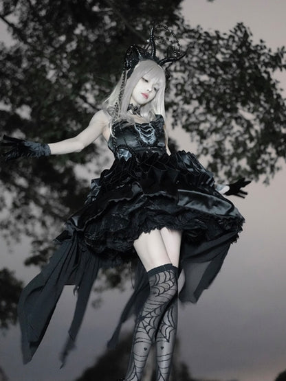 Dark Elegant Black Lolita Dress SPR0024