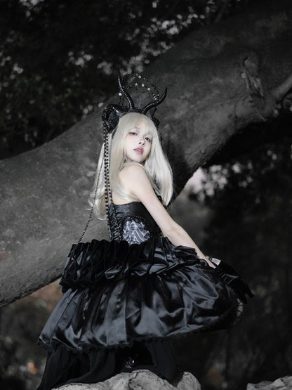 Dark Elegant Black Lolita Dress SPR0024