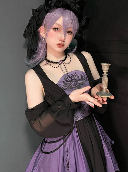 Purple x Black Witch-Style Dark Dress SPR0036