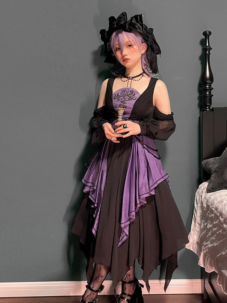 Purple x Black Witch-Style Dark Dress SPR0036