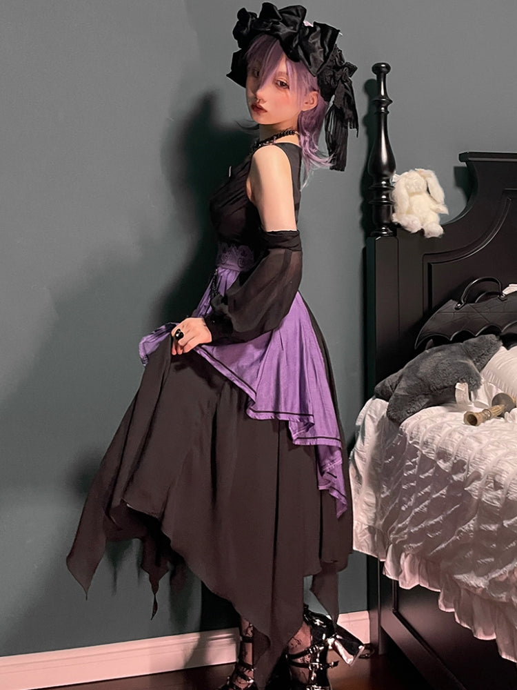 Purple x Black Witch-Style Dark Dress SPR0036