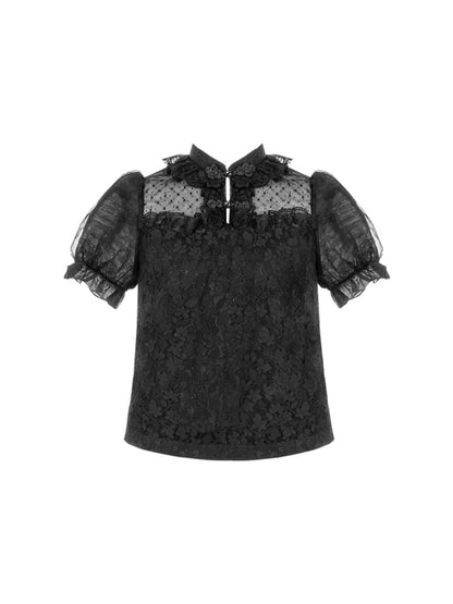 Chinese-Style Lace Blouse WIT0100