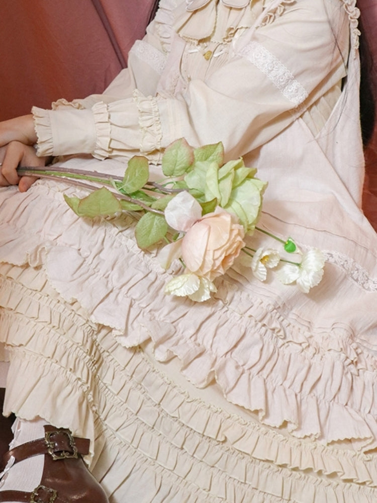 French Beige Frill Lolita Dress WIT0112