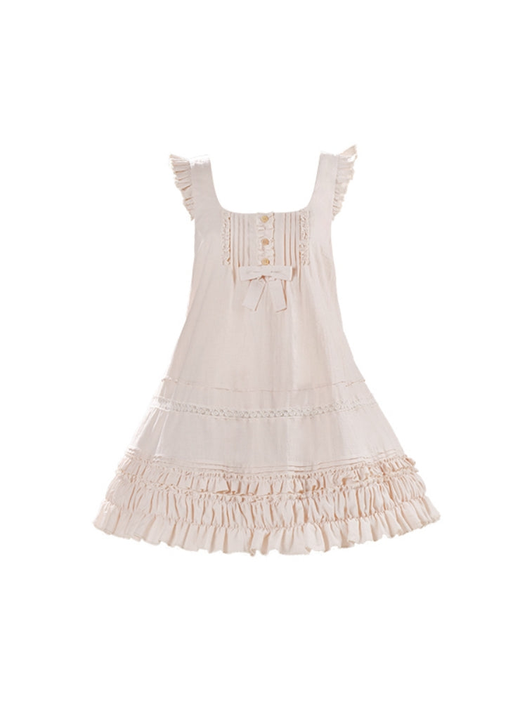 French Beige Frill Lolita Dress WIT0112