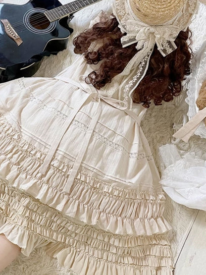 French Beige Frill Lolita Dress WIT0112