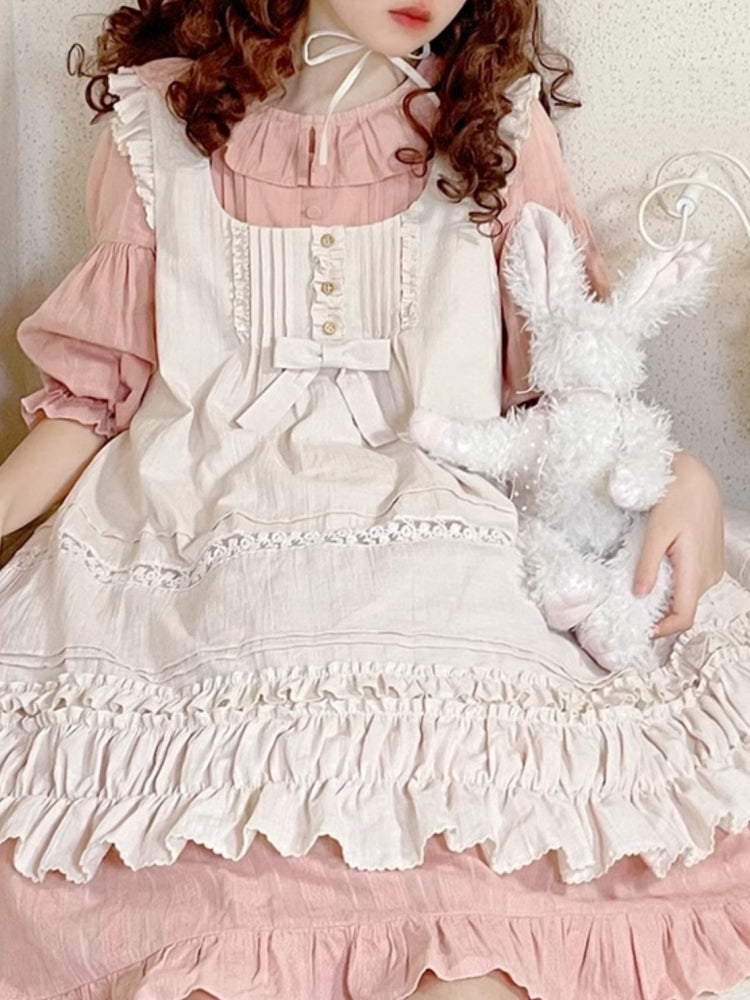 French Beige Frill Lolita Dress WIT0112