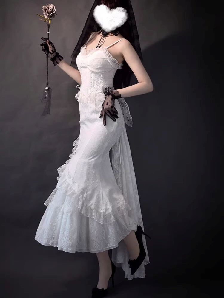 Bridal Style White Gothic Dress WIT0113