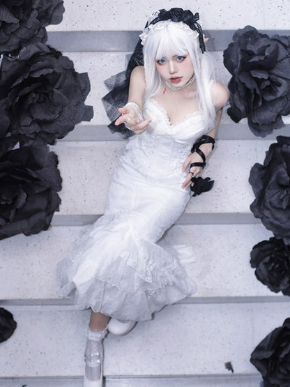 Bridal Style White Gothic Dress WIT0113