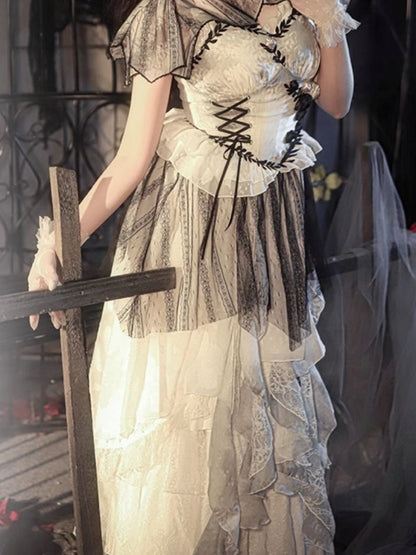 Bridal Style White Gothic Dress WIT0113