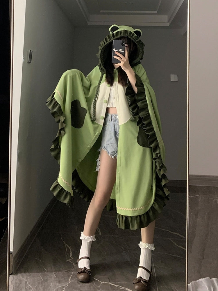 Frog Green Cape WIT0117