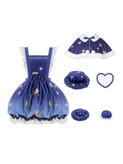 Blue Polka Dot Balloon Dress WIT0123