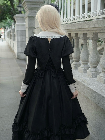 Gothic Black Long Dress WIT0126