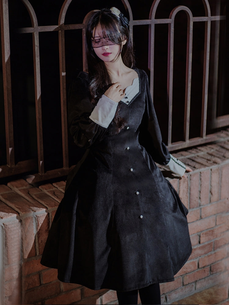 Gothic Nun-Style Dress WIT0133