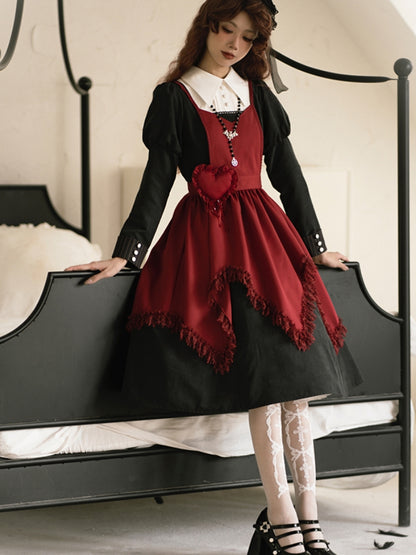 Gothic Nun-Style Volume Long Sleeve Dress WIT0139