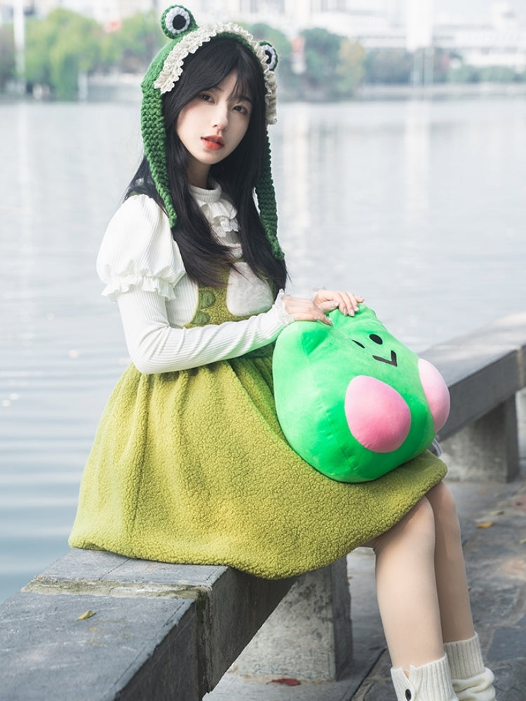 Frog Design Fleece Mini Dress WIT0155