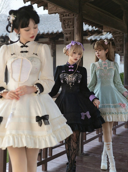 China Style Ribbon Embroidery Dress WIT0157