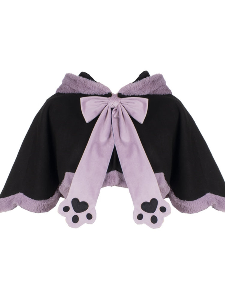 Black and Purple Big Ribbon Bunny Ear Dress WIT0174